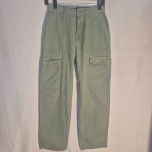 Denim Co ladies' light green denim cargo pants in size 4